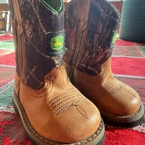 John Deere Brown and Camouflage Kids' Boots